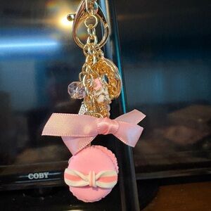 Pink and Gold 6 Charm Bag Charm/Keychain